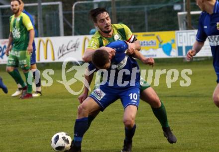 Fussball KFV Cup. Lendorf gegen ATSV Wolfsberg. Julian Mataln,  (Lendorf),   Patrick Pfennich  (Wolfsberg). Lendorf, 21.5.2019.
Foto: Kuess
---
pressefotos, pressefotografie, kuess, qs, qspictures, sport, bild, bilder, bilddatenbank