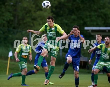 Fussball KFV Cup. Lendorf gegen ATSV Wolfsberg.  Christian Kautz, (Lendorf),  Patrick Pfennich  (Wolfsberg). Lendorf, 21.5.2019.
Foto: Kuess
---
pressefotos, pressefotografie, kuess, qs, qspictures, sport, bild, bilder, bilddatenbank