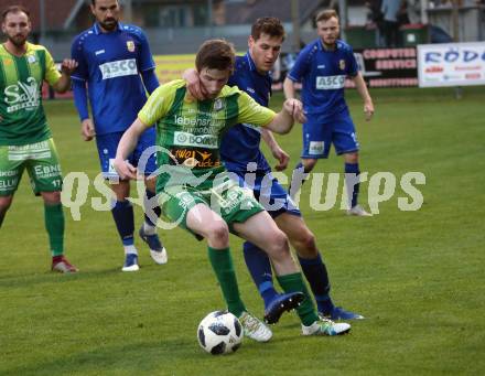 Fussball KFV Cup. Lendorf gegen ATSV Wolfsberg.  Fabian Hoi, (Lendorf),   Thomas Heine  (Wolfsberg). Lendorf, 21.5.2019.
Foto: Kuess
---
pressefotos, pressefotografie, kuess, qs, qspictures, sport, bild, bilder, bilddatenbank