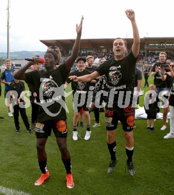 Fussball tipico Bundesliga. RZ Pellets WAC gegen SK Puntigamer Sturm Graz.  Jubel Sekou Koita, Michael Liendl (WAC). Wolfsberg, am 26.5.2019.
Foto: Kuess

---
pressefotos, pressefotografie, kuess, qs, qspictures, sport, bild, bilder, bilddatenbank