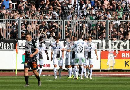 Fussball tipico Bundesliga. RZ Pellets WAC gegen SK Puntigamer Sturm Graz.  Torjubel Michael John Lema (Graz). Wolfsberg, am 26.5.2019.
Foto: Kuess

---
pressefotos, pressefotografie, kuess, qs, qspictures, sport, bild, bilder, bilddatenbank