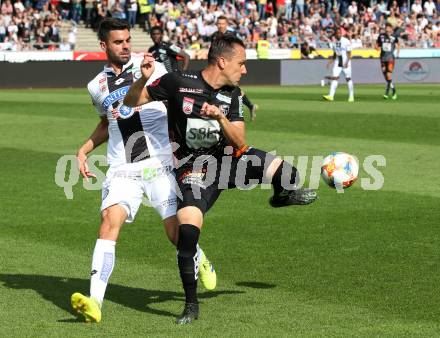 Fussball tipico Bundesliga. RZ Pellets WAC gegen SK Puntigamer Sturm Graz.  Michael Liendl,  (WAC),  Juan Maria Dominguez Lamas (Graz). Wolfsberg, am 26.5.2019.
Foto: Kuess

---
pressefotos, pressefotografie, kuess, qs, qspictures, sport, bild, bilder, bilddatenbank