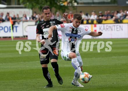 Fussball tipico Bundesliga. RZ Pellets WAC gegen SK Puntigamer Sturm Graz.  Michael Liendl,  (WAC), Ivan Ljubic (Graz). Wolfsberg, am 26.5.2019.
Foto: Kuess

---
pressefotos, pressefotografie, kuess, qs, qspictures, sport, bild, bilder, bilddatenbank