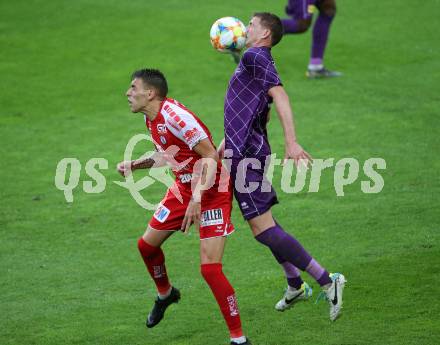 Fussball. 2. Liga. âSK Austria Klagenfurt gegen SK Vorwaerts Steyr.  Ivan Saravanja, (Klagenfurt),  Jefte Betancor Sanchez (Vorwaerts Steyr). Klagenfurt, 29.5.2019.
Foto: Kuess
---
pressefotos, pressefotografie, kuess, qs, qspictures, sport, bild, bilder, bilddatenbank