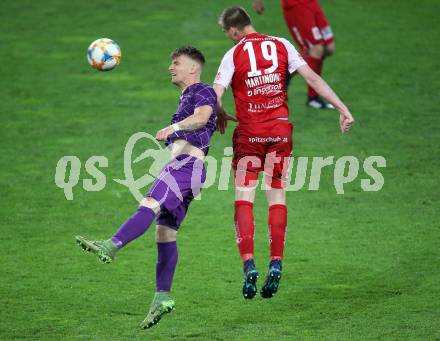 Fussball. 2. Liga. âSK Austria Klagenfurt gegen SK Vorwaerts Steyr.  Marco Hoedl,  (Klagenfurt),  Josip Martinovic (Vorwaerts Steyr). Klagenfurt, 29.5.2019.
Foto: Kuess
---
pressefotos, pressefotografie, kuess, qs, qspictures, sport, bild, bilder, bilddatenbank