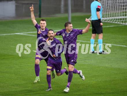 Fussball. 2. Liga. âSK Austria Klagenfurt gegen SK Vorwaerts Steyr.  Torjubel Marco Hoedl, Okan Aydin, Ivan Saravanja,  (Klagenfurt). Klagenfurt, 29.5.2019.
Foto: Kuess
---
pressefotos, pressefotografie, kuess, qs, qspictures, sport, bild, bilder, bilddatenbank