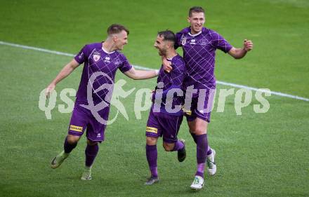 Fussball. 2. Liga. âSK Austria Klagenfurt gegen SK Vorwaerts Steyr.  Torjubel Marco Hoedl, Okan Aydin, Ivan Saravanja,  (Klagenfurt). Klagenfurt, 29.5.2019.
Foto: Kuess
---
pressefotos, pressefotografie, kuess, qs, qspictures, sport, bild, bilder, bilddatenbank