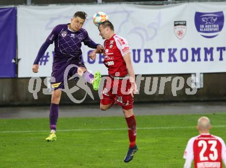 Fussball. 2. Liga. âSK Austria Klagenfurt gegen SK Vorwaerts Steyr.  Benedikt Pichler,  (Klagenfurt), Josip Martinovic (Vorwaerts Steyr). Klagenfurt, 29.5.2019.
Foto: Kuess
---
pressefotos, pressefotografie, kuess, qs, qspictures, sport, bild, bilder, bilddatenbank