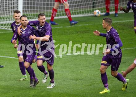 Fussball. 2. Liga. âSK Austria Klagenfurt gegen SK Vorwaerts Steyr.  Torjubel Marco Hoedl, Okan Aydin, Ivan Saravanja, Benedikt Pichler (Klagenfurt). Klagenfurt, 29.5.2019.
Foto: Kuess
---
pressefotos, pressefotografie, kuess, qs, qspictures, sport, bild, bilder, bilddatenbank
