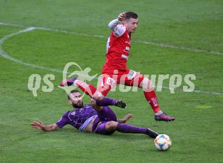 Fussball. 2. Liga. âSK Austria Klagenfurt gegen SK Vorwaerts Steyr.  Kosmas Gkezos, (Klagenfurt),  Bojan Mustecic (Vorwaerts Steyr). Klagenfurt, 29.5.2019.
Foto: Kuess
---
pressefotos, pressefotografie, kuess, qs, qspictures, sport, bild, bilder, bilddatenbank