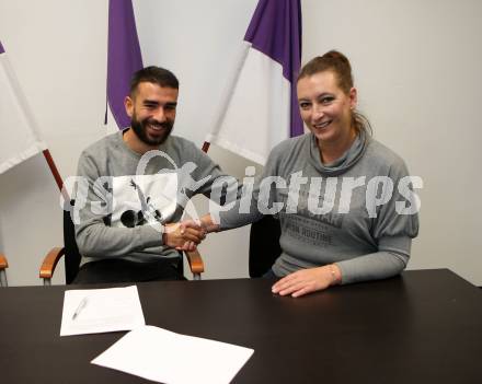 Fussball. 2. Liga. âSK Austria Klagenfurt. Kosmas Gkezos, Natalie Biermann. Klagenfurt, 30.5.2019.
Foto: Kuess
---
pressefotos, pressefotografie, kuess, qs, qspictures, sport, bild, bilder, bilddatenbank