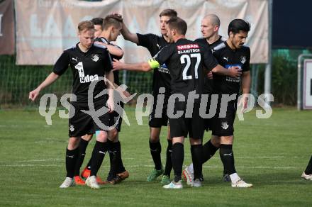 Fussball Kaerntner Liga. Bleiburg gegen St. Jakob im Rosental. Torjubel Mathias Robert Knauder (Bleiburg). Bleiburg, am 25.5.2019.
Foto: Kuess
---
pressefotos, pressefotografie, kuess, qs, qspictures, sport, bild, bilder, bilddatenbank