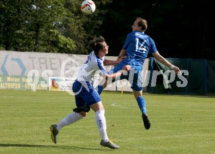 Fussball Kaerntner Liga. Treibach gegen Matrei.  Fabian Christian Gangl, (Treibach), Kevin Koeffler  (Matrei). Treibach, am 8.6.2019.
Foto: Kuess
---
pressefotos, pressefotografie, kuess, qs, qspictures, sport, bild, bilder, bilddatenbank