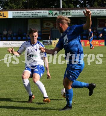 Fussball Kaerntner Liga. Treibach gegen Matrei. David Armin Hude, (Treibach), Christoph Jestl  (Matrei). Treibach, am 8.6.2019.
Foto: Kuess
---
pressefotos, pressefotografie, kuess, qs, qspictures, sport, bild, bilder, bilddatenbank