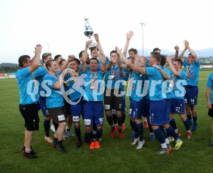 Fussball. Kaerntner Liga. Woelfnitz gegen ATSV Wolfsberg. Jubel  (Wolfsberg). Woelfnitz, 14.6.2019.
Foto: Kuess
---
pressefotos, pressefotografie, kuess, qs, qspictures, sport, bild, bilder, bilddatenbank