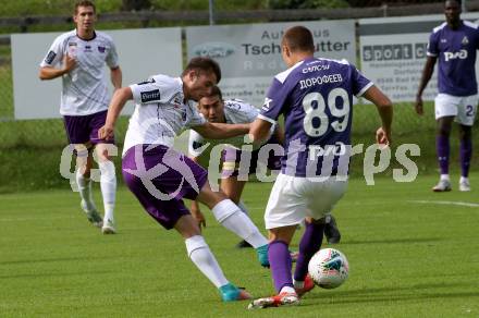 Fussball Testspiel. SK Austria Klagenfurt gegen Lokomotiv Moscow. Alexander  Killar,   (Austria Klagenfurt),   Nikita Dorofeev  (Moskau). Bad Kleinkirchheim, am 24.6.2019.
Foto: Kuess
---
pressefotos, pressefotografie, kuess, qs, qspictures, sport, bild, bilder, bilddatenbank