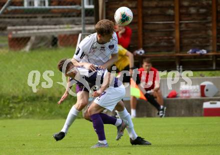 Fussball Testspiel. SK Austria Klagenfurt gegen Lokomotiv Moscow. Scott Kennedy, (Austria Klagenfurt), Roman Tugarev  (Moskau). Bad Kleinkirchheim, am 24.6.2019.
Foto: Kuess
---
pressefotos, pressefotografie, kuess, qs, qspictures, sport, bild, bilder, bilddatenbank