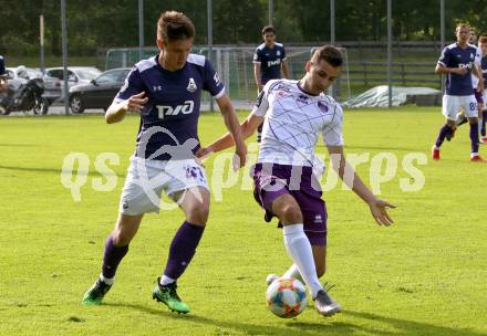 Fussball Testspiel. SK Austria Klagenfurt gegen Lokomotiv Moscow. Aleksandar Dokic,  (Austria Klagenfurt), Alexandr Dolgov (Moskau). Bad Kleinkirchheim, am 24.6.2019.
Foto: Kuess
---
pressefotos, pressefotografie, kuess, qs, qspictures, sport, bild, bilder, bilddatenbank