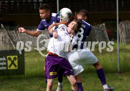 Fussball Testspiel. SK Austria Klagenfurt gegen Lokomotiv Moscow. Ante Soloman,  (Austria Klagenfurt), Daniil Kulikov, Alexandr Kolomeitcev (Moskau). Bad Kleinkirchheim, am 24.6.2019.
Foto: Kuess
---
pressefotos, pressefotografie, kuess, qs, qspictures, sport, bild, bilder, bilddatenbank