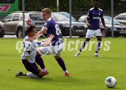 Fussball Testspiel. SK Austria Klagenfurt gegen Lokomotiv Moscow. Daniel Steinwender,  (Austria Klagenfurt), Mikhail Lysov (Moskau). Bad Kleinkirchheim, am 24.6.2019.
Foto: Kuess
---
pressefotos, pressefotografie, kuess, qs, qspictures, sport, bild, bilder, bilddatenbank