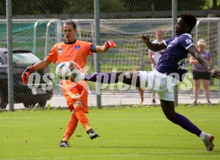 Fussball Testspiel. SK Austria Klagenfurt gegen Lokomotiv Moscow. Zan Pelko, (Austria Klagenfurt), Eder  (Moskau). Bad Kleinkirchheim, am 24.6.2019.
Foto: Kuess
---
pressefotos, pressefotografie, kuess, qs, qspictures, sport, bild, bilder, bilddatenbank