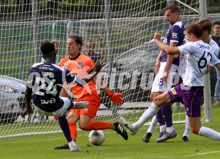 Fussball Testspiel. SK Austria Klagenfurt gegen Lokomotiv Moscow. Zan Pelko, Ivan Saravanja, (Austria Klagenfurt), Eder  (Moskau). Bad Kleinkirchheim, am 24.6.2019.
Foto: Kuess
---
pressefotos, pressefotografie, kuess, qs, qspictures, sport, bild, bilder, bilddatenbank