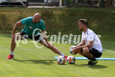 Fussball Bundesliga. Training WAC.   Alexander Kofler, Marcel Kuster. Wolfsberg, am 18.6.2019.
Foto: Kuess 
---
pressefotos, pressefotografie, kuess, qs, qspictures, sport, bild, bilder, bilddatenbank