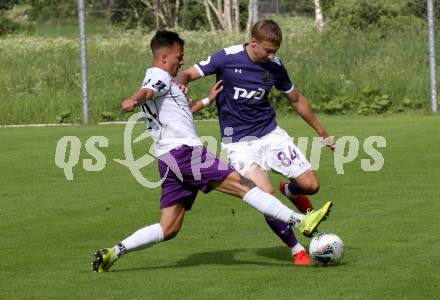 Fussball Testspiel. SK Austria Klagenfurt gegen Lokomotiv Moscow. Daniel Steinwender, (Austria Klagenfurt), Mikhail Lysov  (Moskau). Bad Kleinkirchheim, am 24.6.2019.
Foto: Kuess
---
pressefotos, pressefotografie, kuess, qs, qspictures, sport, bild, bilder, bilddatenbank