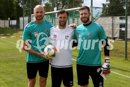 Fussball Bundesliga. Training WAC.   Alexander Kofler, Tormanntrainer Christian Gratzei, Manuel Kuttin. Wolfsberg, am 18.6.2019.
Foto: Kuess 
---
pressefotos, pressefotografie, kuess, qs, qspictures, sport, bild, bilder, bilddatenbank