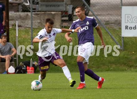 Fussball Testspiel. SK Austria Klagenfurt gegen Lokomotiv Moscow. Daniel Steinwender,  (Austria Klagenfurt), Nikita Dorofeev (Moskau). Bad Kleinkirchheim, am 24.6.2019.
Foto: Kuess
---
pressefotos, pressefotografie, kuess, qs, qspictures, sport, bild, bilder, bilddatenbank