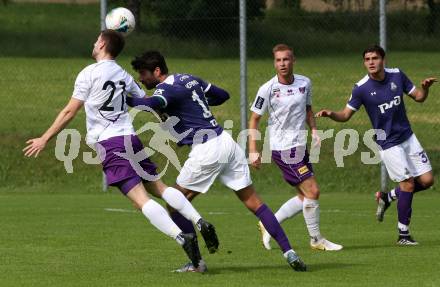 Fussball Testspiel. SK Austria Klagenfurt gegen Lokomotiv Moscow. Petar Zubak, (Austria Klagenfurt), Vrdran Chorluka  (Moskau). Bad Kleinkirchheim, am 24.6.2019.
Foto: Kuess
---
pressefotos, pressefotografie, kuess, qs, qspictures, sport, bild, bilder, bilddatenbank