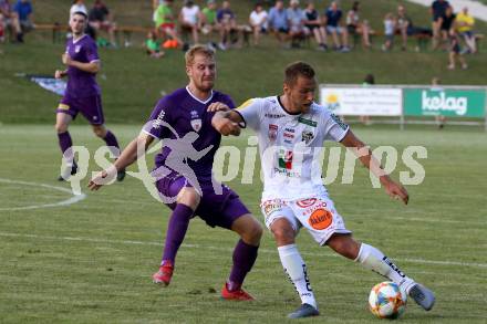 Fussball Testspiel. SK Austria KLagenfurt gegen RZ Pellets WAC.  Markus Rusek, (Klagenfurt), Mario Leitgeb  (WAC). Koettmannsdorf, am 5.4.2019.
Foto: Kuess
www.qspictures.net
---
pressefotos, pressefotografie, kuess, qs, qspictures, sport, bild, bilder, bilddatenbank