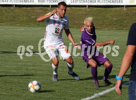 Fussball Testspiel. SK Austria KLagenfurt gegen RZ Pellets WAC.  Okan Aydin, (Klagenfurt), Mario Leitgeb  (WAC). Koettmannsdorf, am 5.4.2019.
Foto: Kuess
www.qspictures.net
---
pressefotos, pressefotografie, kuess, qs, qspictures, sport, bild, bilder, bilddatenbank