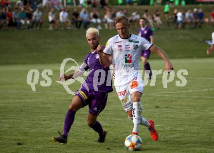 Fussball Testspiel. SK Austria KLagenfurt gegen RZ Pellets WAC.  Okan Aydin,  (Klagenfurt), Marcel Ritzmaier (WAC). Koettmannsdorf, am 5.4.2019.
Foto: Kuess
www.qspictures.net
---
pressefotos, pressefotografie, kuess, qs, qspictures, sport, bild, bilder, bilddatenbank