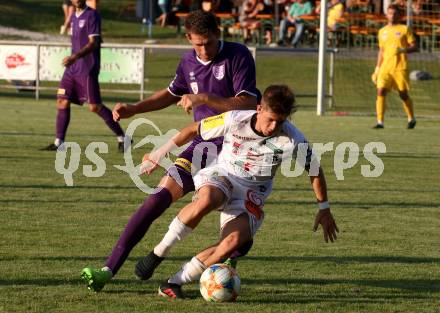 Fussball Testspiel. SK Austria KLagenfurt gegen RZ Pellets WAC.  Ivan Saravanja,  (Klagenfurt), Romano Christian Schmid  (WAC). Koettmannsdorf, am 5.4.2019.
Foto: Kuess
www.qspictures.net
---
pressefotos, pressefotografie, kuess, qs, qspictures, sport, bild, bilder, bilddatenbank