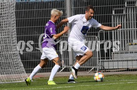 Fussball 2. Liga. Eroeffnungsfeier SK Austria Klagenfurt.   Legendenspiel. Daniel Steinwender, Walter Kogler. Klagenfurt, am 13.7.2019.
Foto: Kuess
---
pressefotos, pressefotografie, kuess, qs, qspictures, sport, bild, bilder, bilddatenbank