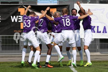 Fussball 2. Liga. Eroeffnungsfeier SK Austria Klagenfurt.   Torjubel Austria. Klagenfurt, am 13.7.2019.
Foto: Kuess
---
pressefotos, pressefotografie, kuess, qs, qspictures, sport, bild, bilder, bilddatenbank