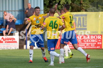 Fussball Uniqa OEFB Cup. Treibach gegen WSG Swarowski Tirol.  Torjubel Zlatko Dedic  (Tirol). Treibach, am 19.7.2019.
Foto: Kuess
www.qspictures.net
---
pressefotos, pressefotografie, kuess, qs, qspictures, sport, bild, bilder, bilddatenbank