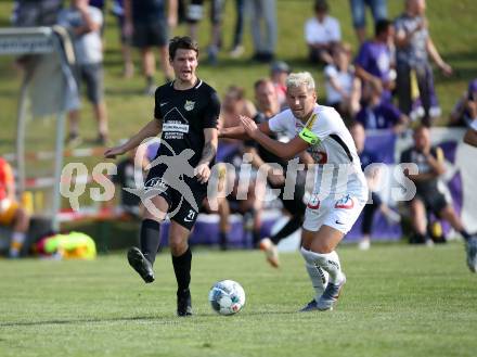 Fussball. OEFB Cup. Koettmannsdorf gegen FK Austria Wien.Fabian Krenn (Koettmannsdorf),  Alexander Gruenwald  (Austria Wien). Koettmannsdorf, 20.7.2019.
Foto: Kuess
www.qspictures.net
---
pressefotos, pressefotografie, kuess, qs, qspictures, sport, bild, bilder, bilddatenbank