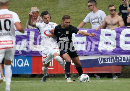 Fussball. OEFB Cup. Koettmannsdorf gegen FK Austria Wien.Fabian Janschitz,  (Koettmannsdorf), Christoph Martschinko  (Austria Wien). Koettmannsdorf, 20.7.2019.
Foto: Kuess
www.qspictures.net
---
pressefotos, pressefotografie, kuess, qs, qspictures, sport, bild, bilder, bilddatenbank