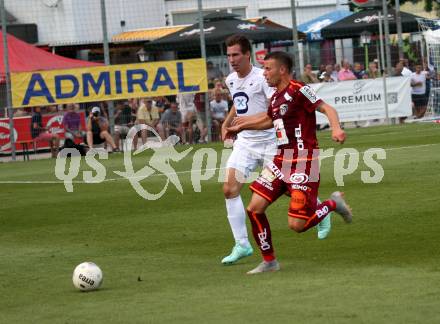 Fussball. OEFB Cup. SAK gegen WAC. Roman Sadnek (SAK), Lukas Schmitz  (WAC). Klagenfurt, 20.7.2019.
Foto: Kuess
www.qspictures.net
---
pressefotos, pressefotografie, kuess, qs, qspictures, sport, bild, bilder, bilddatenbank