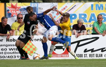 Fussball Uniqa OEFB Cup. Treibach gegen WSG Swarowski Tirol. Florian Philipp Wieser,  (Treibach), Florian Rieder (Tirol). Treibach, am 19.7.2019.
Foto: Kuess
www.qspictures.net
---
pressefotos, pressefotografie, kuess, qs, qspictures, sport, bild, bilder, bilddatenbank