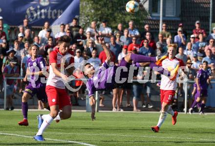 Fussball. 2. Liga. âSK Austria Klagenfurt gegen FC Liefering. Darijo Pecirep,  (Klagenfurt), Alois Oroz (Liefering). Klagenfurt, 4.8.2019.
Foto: Kuess
www.qspictures.net
---
pressefotos, pressefotografie, kuess, qs, qspictures, sport, bild, bilder, bilddatenbank