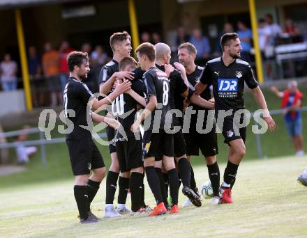 Fussball. Kaerntner Liga. Bleiburg gegen St. Jakob/Ros.  Torjubel Raphael Lukas Kulterer, (Bleiburg). Bleiburg, 3.8.2019.
Foto: Kuess
www.qspictures.net
---
pressefotos, pressefotografie, kuess, qs, qspictures, sport, bild, bilder, bilddatenbank