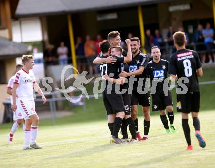 Fussball. Kaerntner Liga. Bleiburg gegen St. Jakob/Ros.  Torjubel Raphael Lukas Kulterer, (Bleiburg). Bleiburg, 3.8.2019.
Foto: Kuess
www.qspictures.net
---
pressefotos, pressefotografie, kuess, qs, qspictures, sport, bild, bilder, bilddatenbank