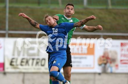 Fussball Unterliga West. Seeboden gegen Matrei. Antun Miskovic,  (Seeboden),  Daniel Resinger (Matrei). Seeboden, am 3.8.2019.
Foto: Kuess
www.qspictures.net
---
pressefotos, pressefotografie, kuess, qs, qspictures, sport, bild, bilder, bilddatenbank