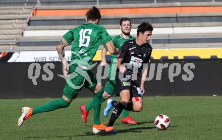 Fussball Regionalliga. RZ Pellets WAC Amateure gegen Wels FC. Joshua Janos Gregor Steiger,  (WAC), Elvir Huskic (Wels). Wolfsberg, am 10.8.2019.
Foto: Kuess
www.qspictures.net
---
pressefotos, pressefotografie, kuess, qs, qspictures, sport, bild, bilder, bilddatenbank