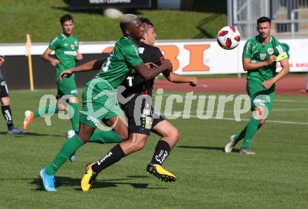 Fussball Regionalliga. RZ Pellets WAC Amateure gegen Wels FC. Leo Vielgut,  (WAC), Sako Hamed (Wels). Wolfsberg, am 10.8.2019.
Foto: Kuess
www.qspictures.net
---
pressefotos, pressefotografie, kuess, qs, qspictures, sport, bild, bilder, bilddatenbank