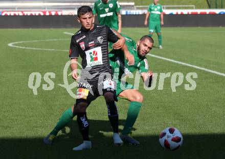 Fussball Regionalliga. RZ Pellets WAC Amateure gegen Wels FC. Bajram Syla,  (WAC), Bayram Gas (Wels). Wolfsberg, am 10.8.2019.
Foto: Kuess
www.qspictures.net
---
pressefotos, pressefotografie, kuess, qs, qspictures, sport, bild, bilder, bilddatenbank