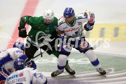EBEL. Eishockey Bundesliga. Testspiel. EC VSV gegen HDD Olimpija Ljubljana. Martin Ulmer (VSV), Ziga Pesut (Ljubljana). Villach, am 16.8.2019.
Foto: Kuess
www.qspictures.net
---
pressefotos, pressefotografie, kuess, qs, qspictures, sport, bild, bilder, bilddatenbank